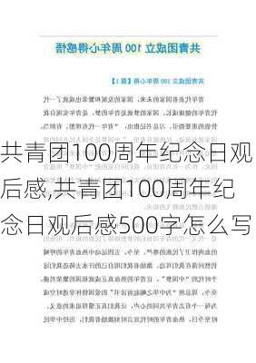 共青团100周年纪念日观后感,共青团100周年纪念日观后感500字怎么写-第2张图片-星梦范文网