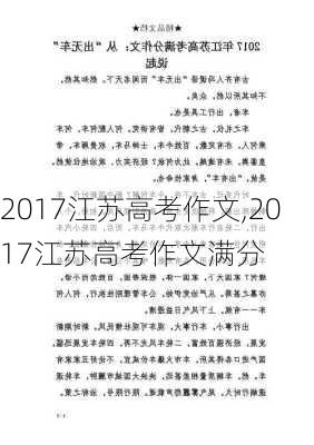 2017江苏高考作文,2017江苏高考作文满分-第2张图片-星梦范文网