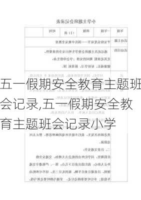 五一假期安全教育主题班会记录,五一假期安全教育主题班会记录小学-第3张图片-星梦范文网