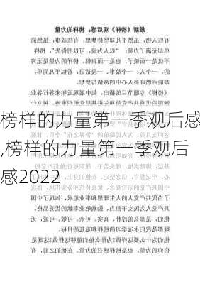 榜样的力量第一季观后感,榜样的力量第一季观后感2022-第3张图片-星梦范文网