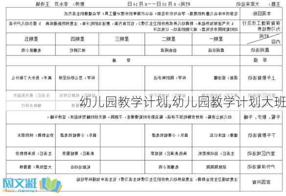 幼儿园教学计划,幼儿园教学计划大班-第2张图片-星梦范文网