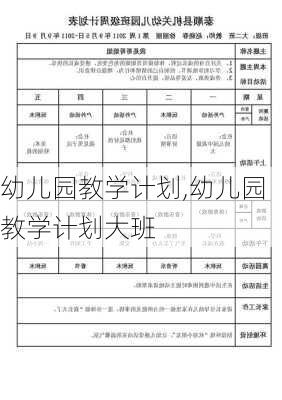 幼儿园教学计划,幼儿园教学计划大班-第1张图片-星梦范文网