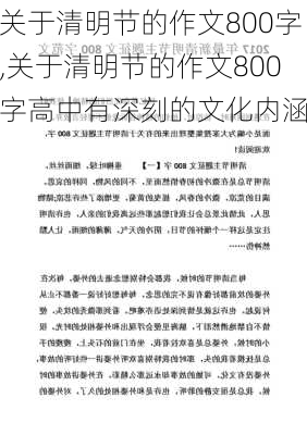 关于清明节的作文800字,关于清明节的作文800字高中有深刻的文化内涵-第2张图片-星梦范文网