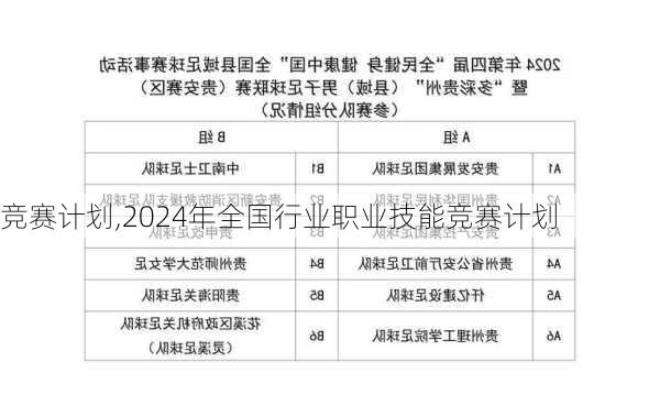 竞赛计划,2024年全国行业职业技能竞赛计划-第2张图片-星梦范文网