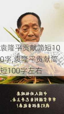 袁隆平贡献简短100字,袁隆平贡献简短100字左右-第2张图片-星梦范文网