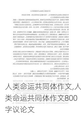 人类命运共同体作文,人类命运共同体作文800字议论文-第3张图片-星梦范文网