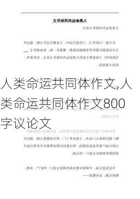 人类命运共同体作文,人类命运共同体作文800字议论文-第2张图片-星梦范文网