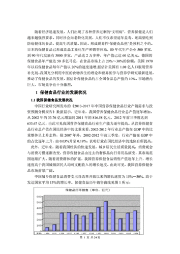 保健品市场调查报告,保健品市场调查报告总结