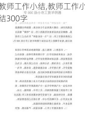 教师工作小结,教师工作小结300字-第1张图片-星梦范文网