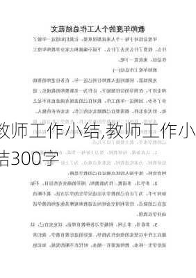 教师工作小结,教师工作小结300字-第2张图片-星梦范文网