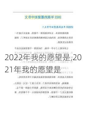 2022年我的愿望是,2021年我的愿望是