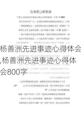 杨善洲先进事迹心得体会,杨善洲先进事迹心得体会800字-第2张图片-星梦范文网