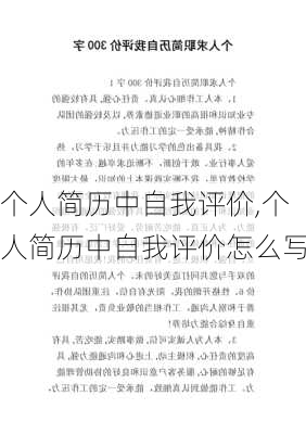 个人简历中自我评价,个人简历中自我评价怎么写-第3张图片-星梦范文网