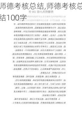 师德考核总结,师德考核总结100字-第2张图片-星梦范文网