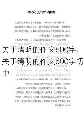 关于清明的作文600字,关于清明的作文600字初中-第2张图片-星梦范文网