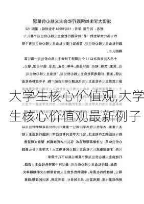 大学生核心价值观,大学生核心价值观最新例子-第1张图片-星梦范文网