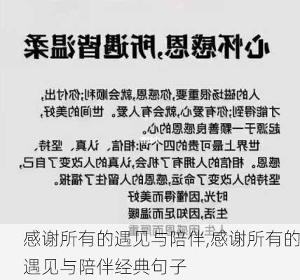 感谢所有的遇见与陪伴,感谢所有的遇见与陪伴经典句子-第2张图片-星梦范文网