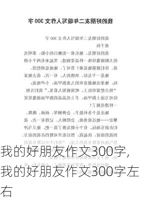 我的好朋友作文300字,我的好朋友作文300字左右-第3张图片-星梦范文网