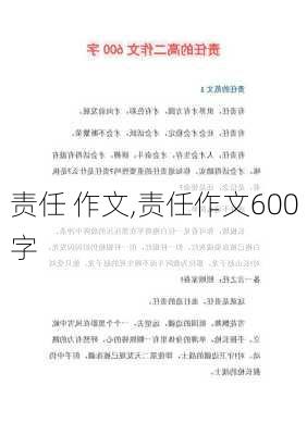 责任 作文,责任作文600字-第3张图片-星梦范文网