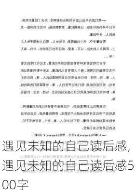 遇见未知的自己读后感,遇见未知的自己读后感500字-第2张图片-星梦范文网