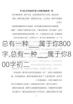 总有一种___属于你800字,总有一种___属于你800字初二-第3张图片-星梦范文网