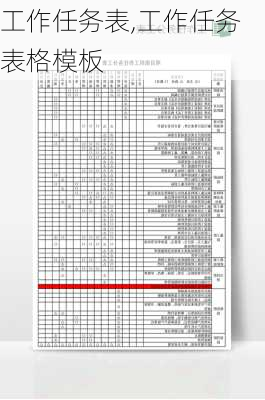 工作任务表,工作任务表格模板-第3张图片-星梦范文网