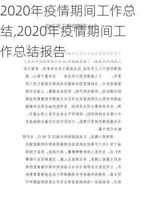 2020年疫情期间工作总结,2020年疫情期间工作总结报告-第3张图片-星梦范文网