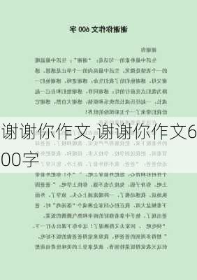 谢谢你作文,谢谢你作文600字