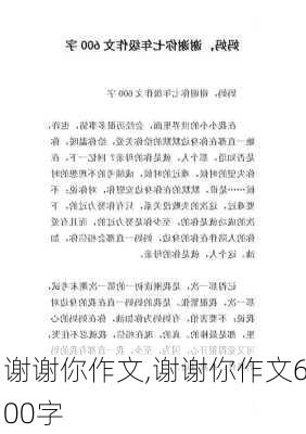 谢谢你作文,谢谢你作文600字-第2张图片-星梦范文网