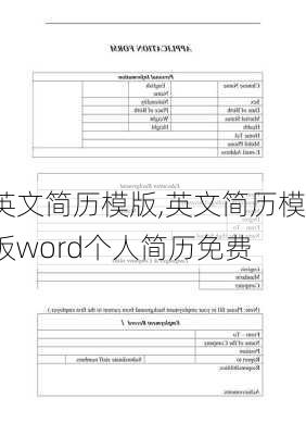 英文简历模版,英文简历模板word个人简历免费-第3张图片-星梦范文网