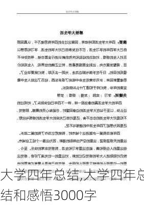 大学四年总结,大学四年总结和感悟3000字-第1张图片-星梦范文网