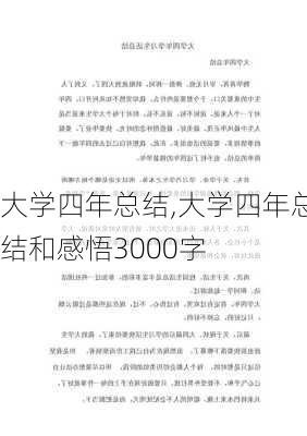 大学四年总结,大学四年总结和感悟3000字-第3张图片-星梦范文网