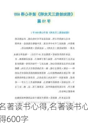 名著读书心得,名著读书心得600字-第2张图片-星梦范文网