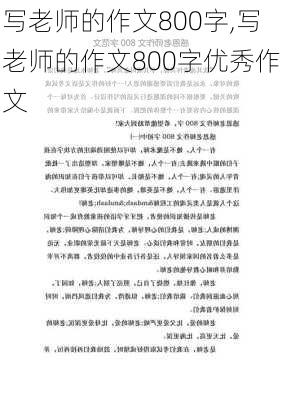 写老师的作文800字,写老师的作文800字优秀作文-第1张图片-星梦范文网