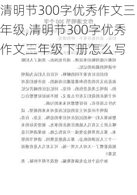 清明节300字优秀作文三年级,清明节300字优秀作文三年级下册怎么写-第3张图片-星梦范文网