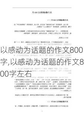 以感动为话题的作文800字,以感动为话题的作文800字左右-第1张图片-星梦范文网