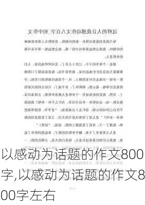 以感动为话题的作文800字,以感动为话题的作文800字左右-第2张图片-星梦范文网