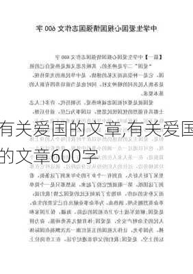 有关爱国的文章,有关爱国的文章600字-第3张图片-星梦范文网