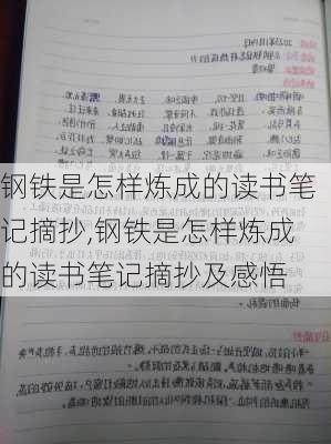 钢铁是怎样炼成的读书笔记摘抄,钢铁是怎样炼成的读书笔记摘抄及感悟-第2张图片-星梦范文网