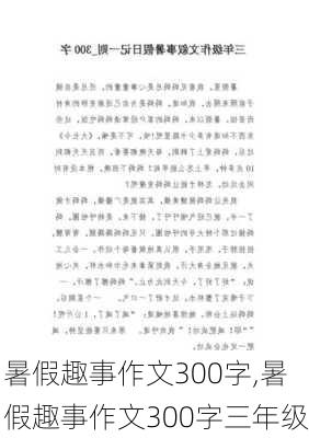 暑假趣事作文300字,暑假趣事作文300字三年级-第3张图片-星梦范文网