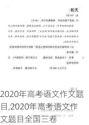 2020年高考语文作文题目,2020年高考语文作文题目全国三卷-第3张图片-星梦范文网