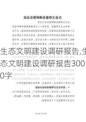 生态文明建设调研报告,生态文明建设调研报告3000字-第3张图片-星梦范文网