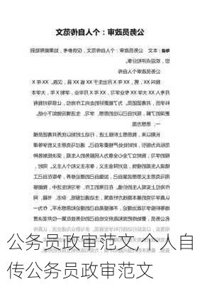 公务员政审范文,个人自传公务员政审范文-第2张图片-星梦范文网