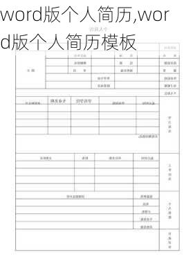 word版个人简历,word版个人简历模板-第2张图片-星梦范文网