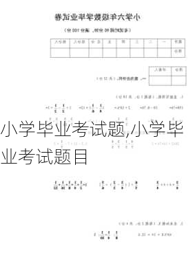 小学毕业考试题,小学毕业考试题目