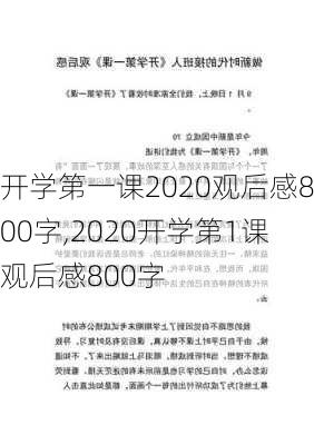 开学第一课2020观后感800字,2020开学第1课观后感800字-第3张图片-星梦范文网