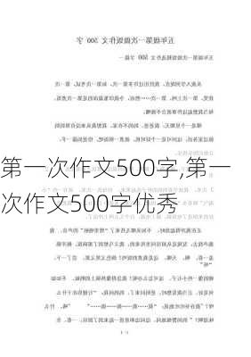 第一次作文500字,第一次作文500字优秀-第3张图片-星梦范文网