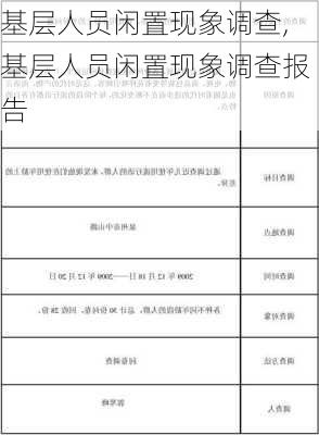 基层人员闲置现象调查,基层人员闲置现象调查报告-第2张图片-星梦范文网