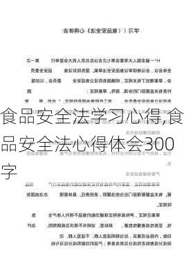 食品安全法学习心得,食品安全法心得体会300字-第2张图片-星梦范文网