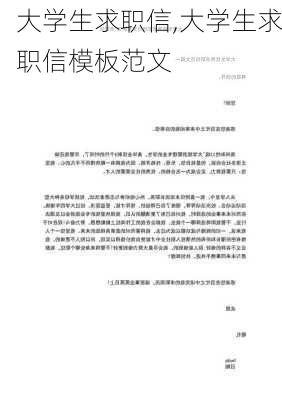 大学生求职信,大学生求职信模板范文-第2张图片-星梦范文网